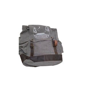 Rothco Canvas‎ Hiking Backpack Leather Straps Adjustable Straps 18"x14"